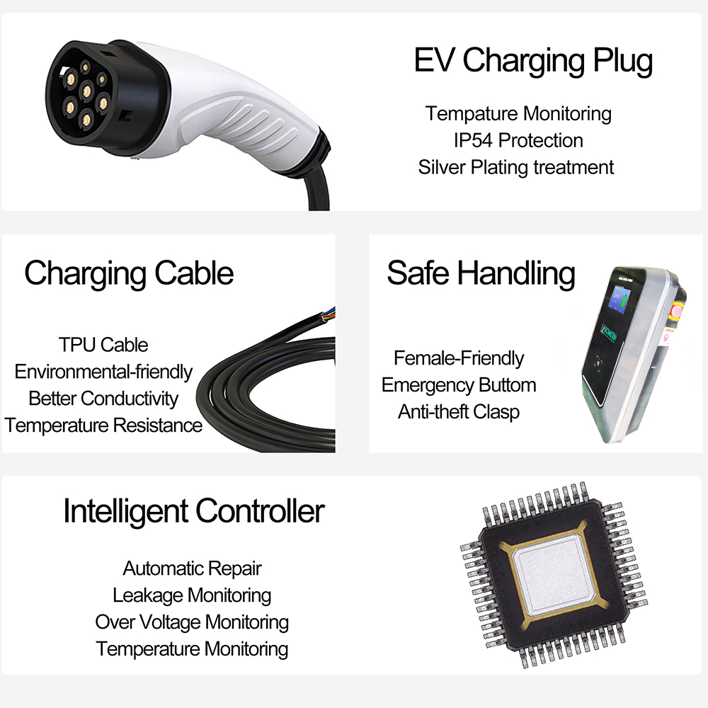 Bomern 7kw 11kw 22kw AC EVウォール - 22Kw Wallbox Type 2 Ocpp Rfid のレビューと価格