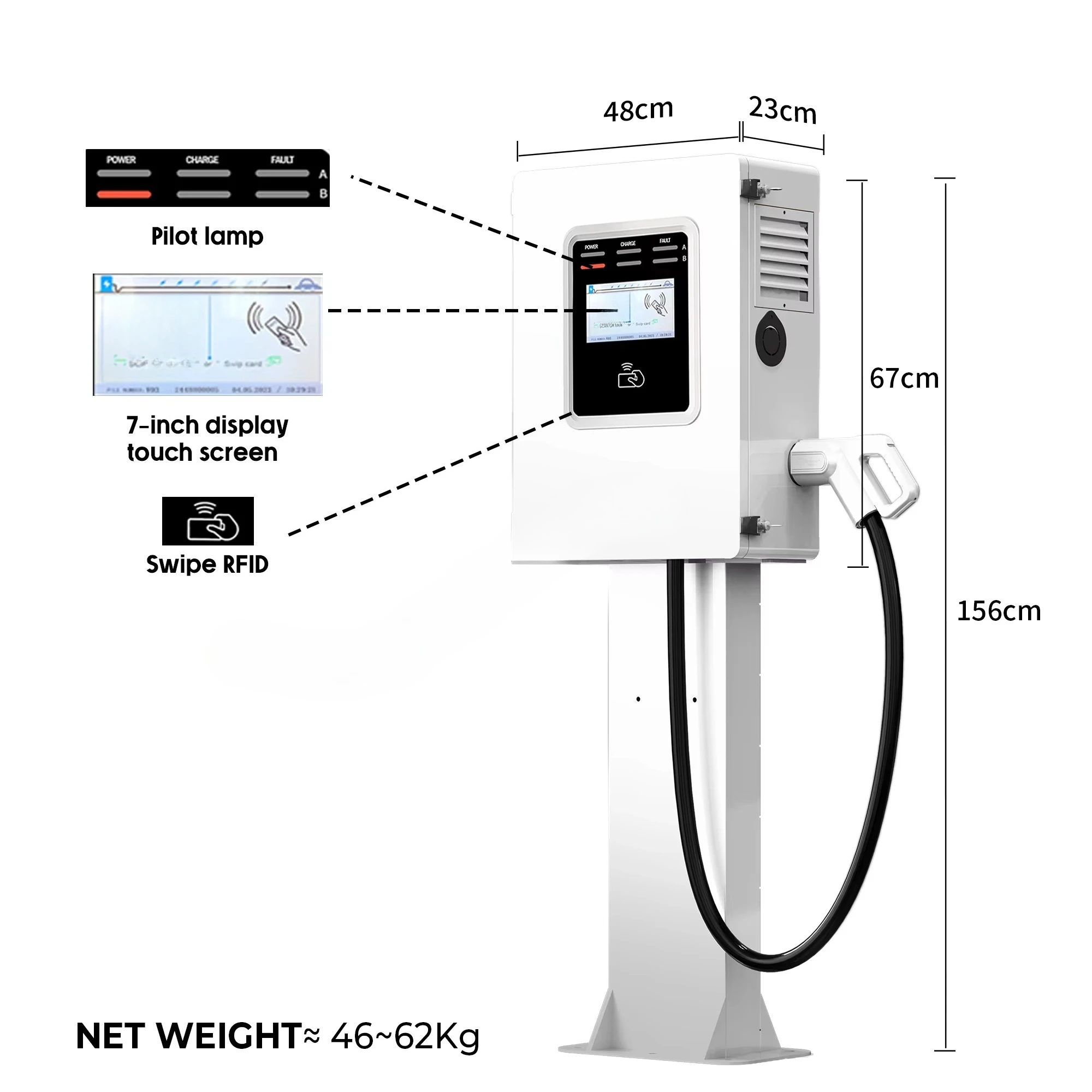 2026年式ウォールボックスCCS2 30kW商用レベル3  - Dc Fast Charger 30Kw Wallbox Commercial のレビューと価格